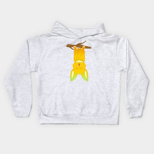 Mango Fruit Bat Kids Hoodie by chibifox